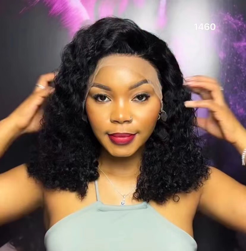 ola hair Human Hair Wig Vendors Machine Make Lace Frontal Wig Water Wave Curly Virgin Brazilian Hair Wigs