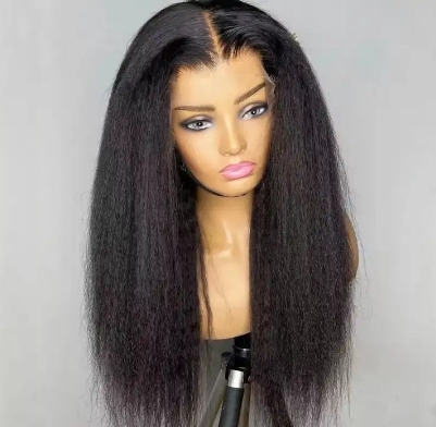 Brazilian Kinky Straight Human Hair Lace Front Wig Full Enough Wholesale Africa Kinky Straight Human Hair Wigs With Baby Hair