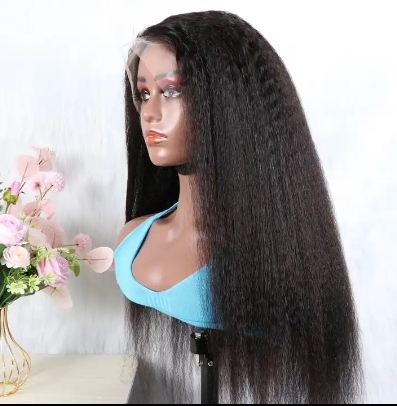 Brazilian Kinky Straight Human Hair Lace Front Wig Full Enough Wholesale Africa Kinky Straight Human Hair Wigs With Baby Hair