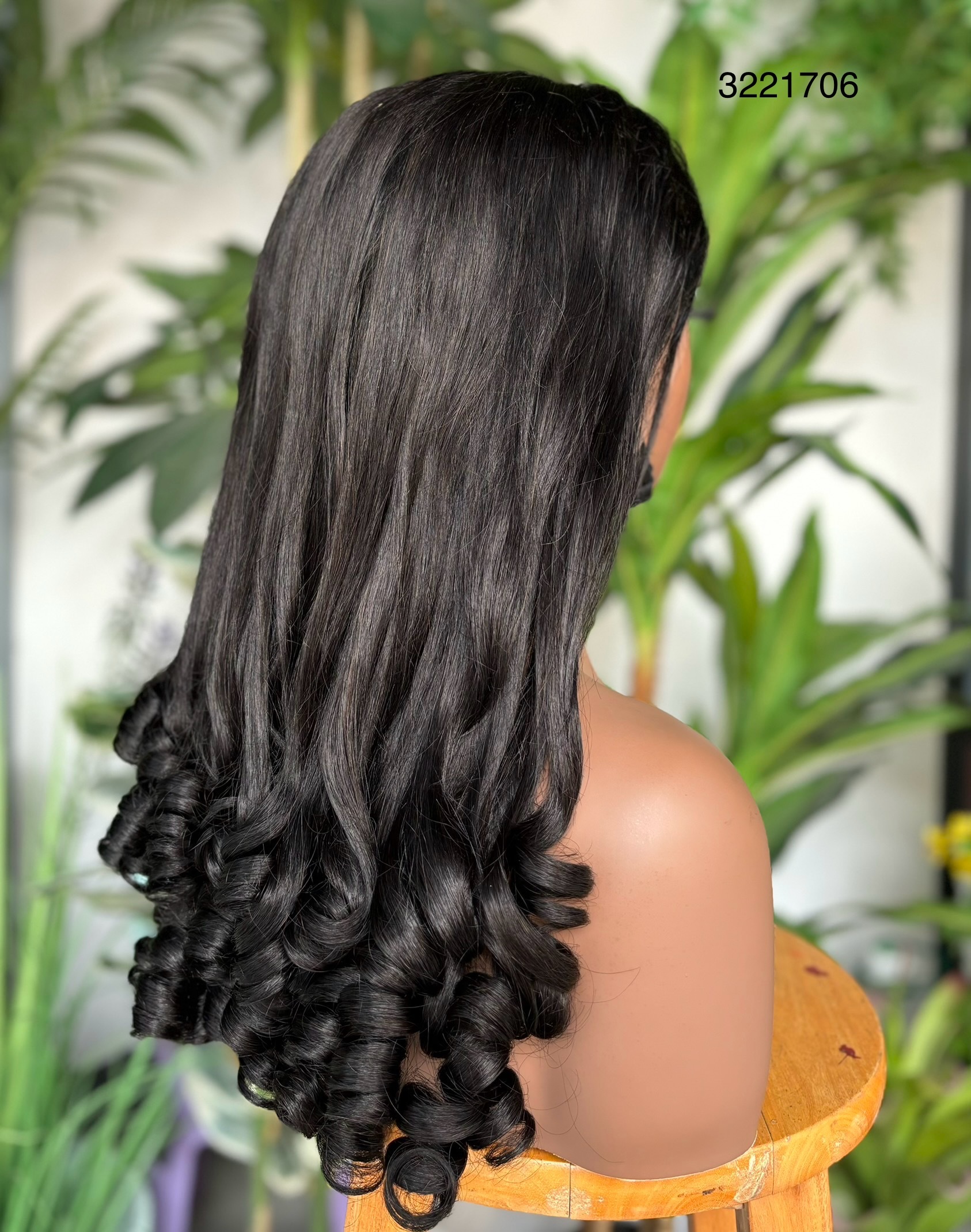 12a Double Pull Wig Elastic Wave 100% Real Person Wig