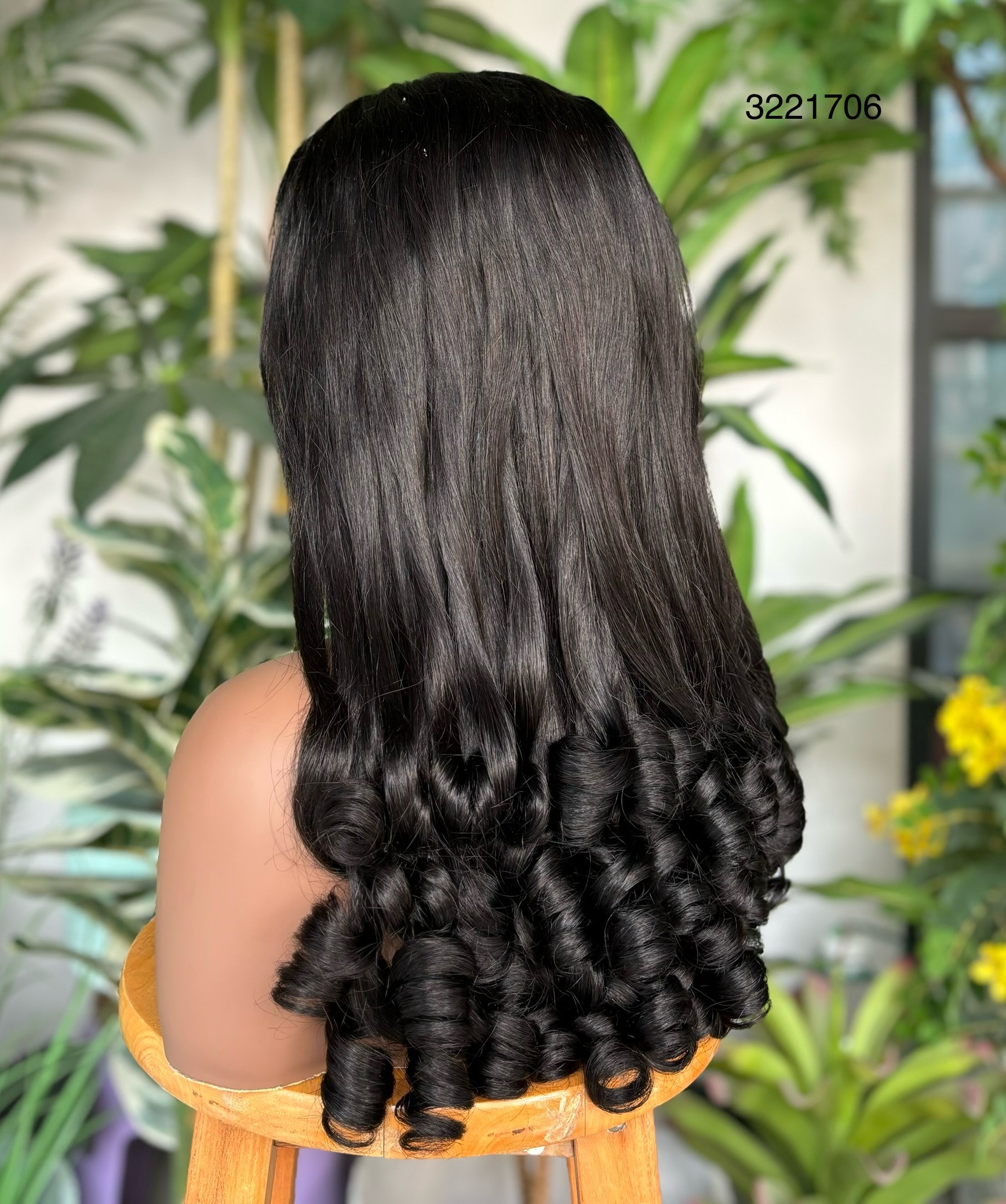 12a Double Pull Wig Elastic Wave 100% Real Person Wig