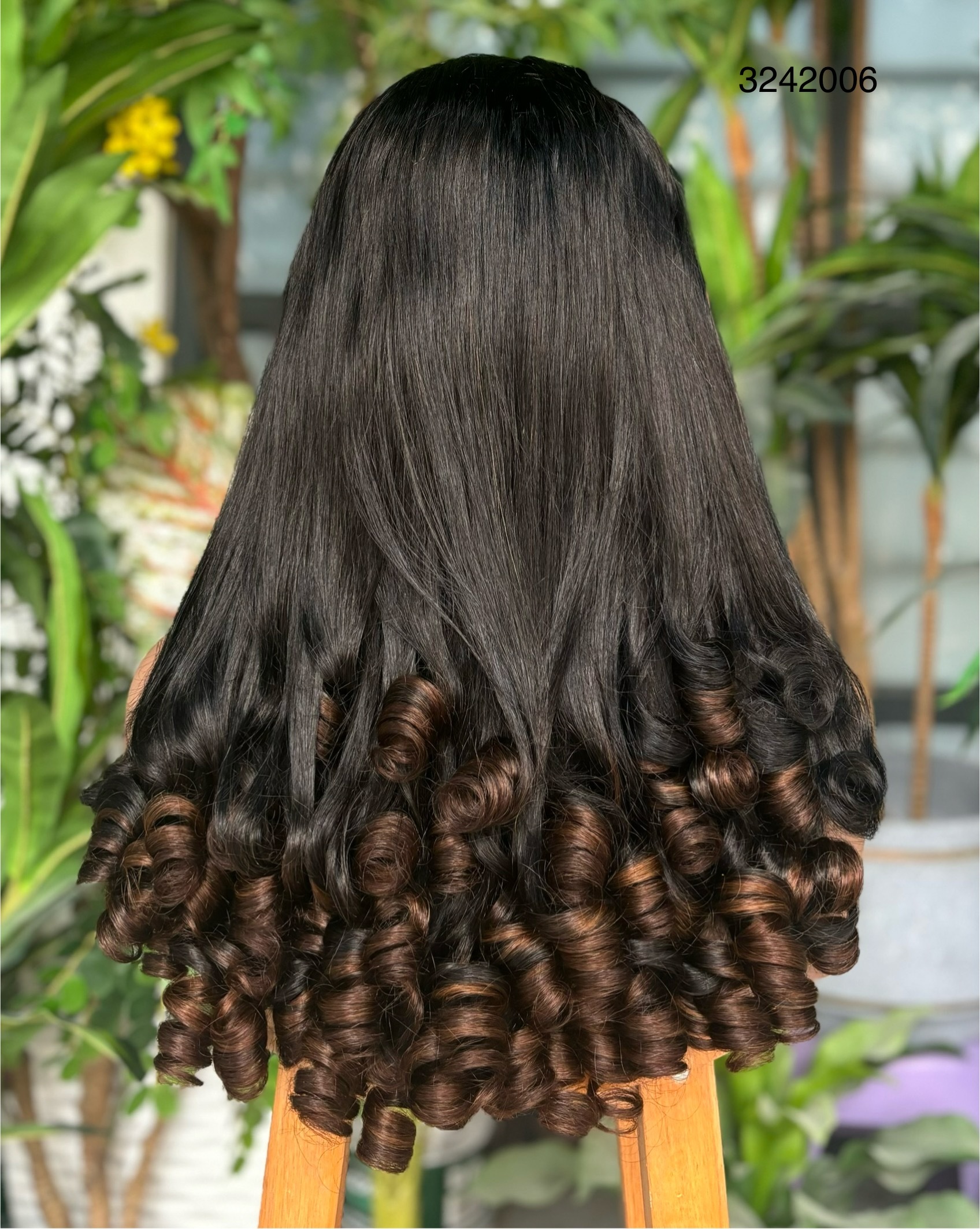 12a Double Pull Wig Elastic Wave 100% Real Person Wig
