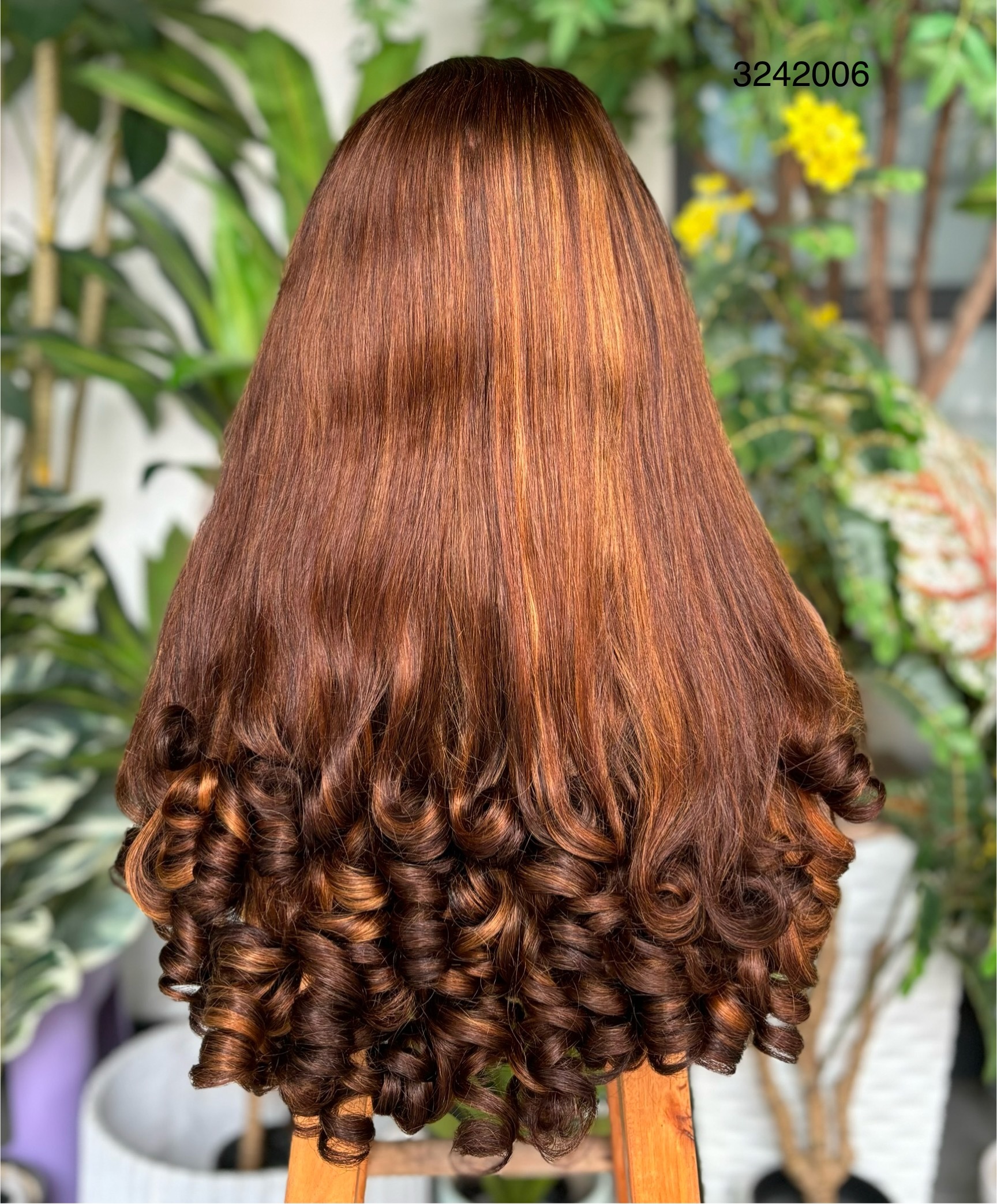 12a Double Pull Wig Elastic Wave 100% Real Person Wig