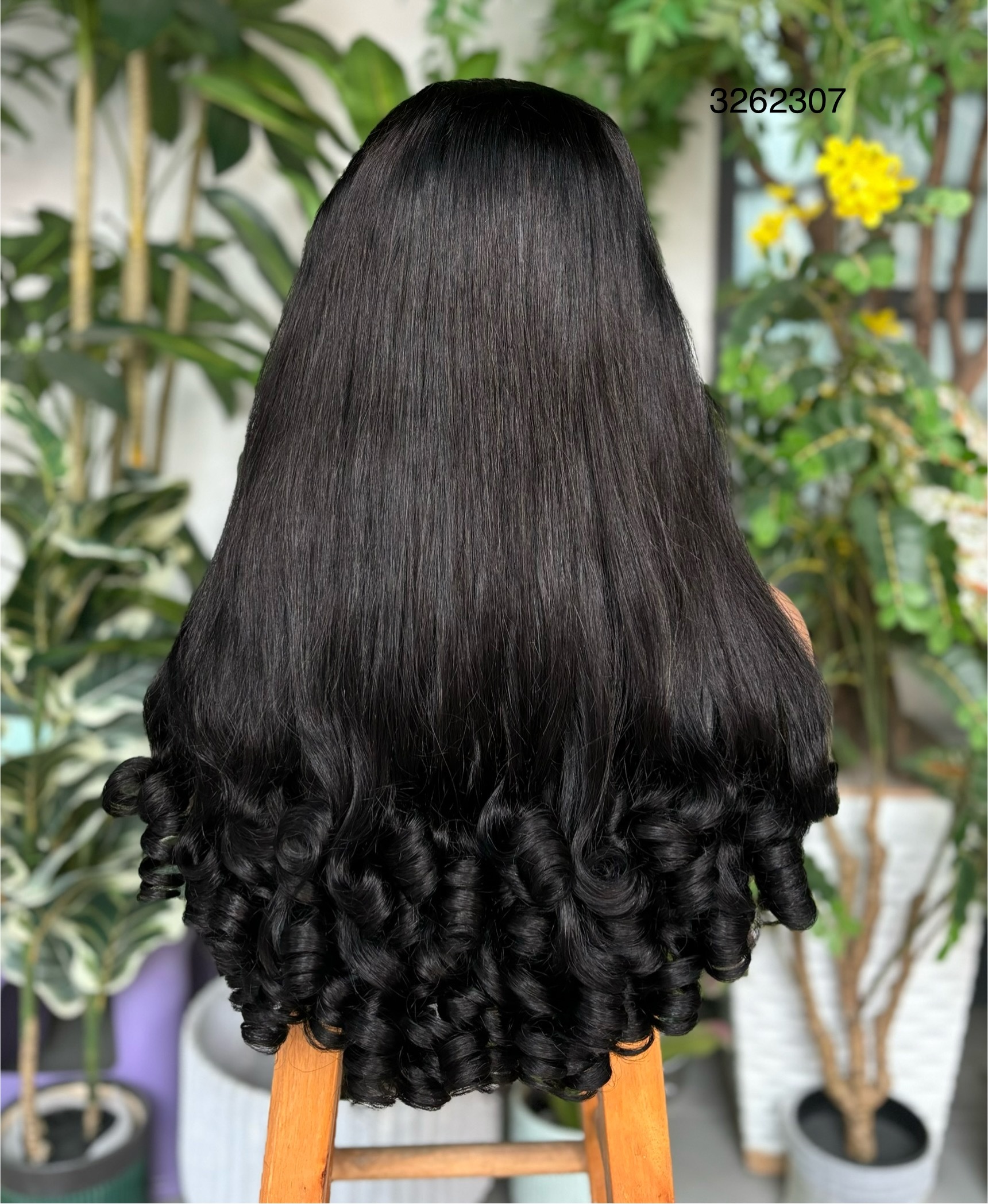 12a Double Pull Wig Elastic Wave 100% Real Person Wig