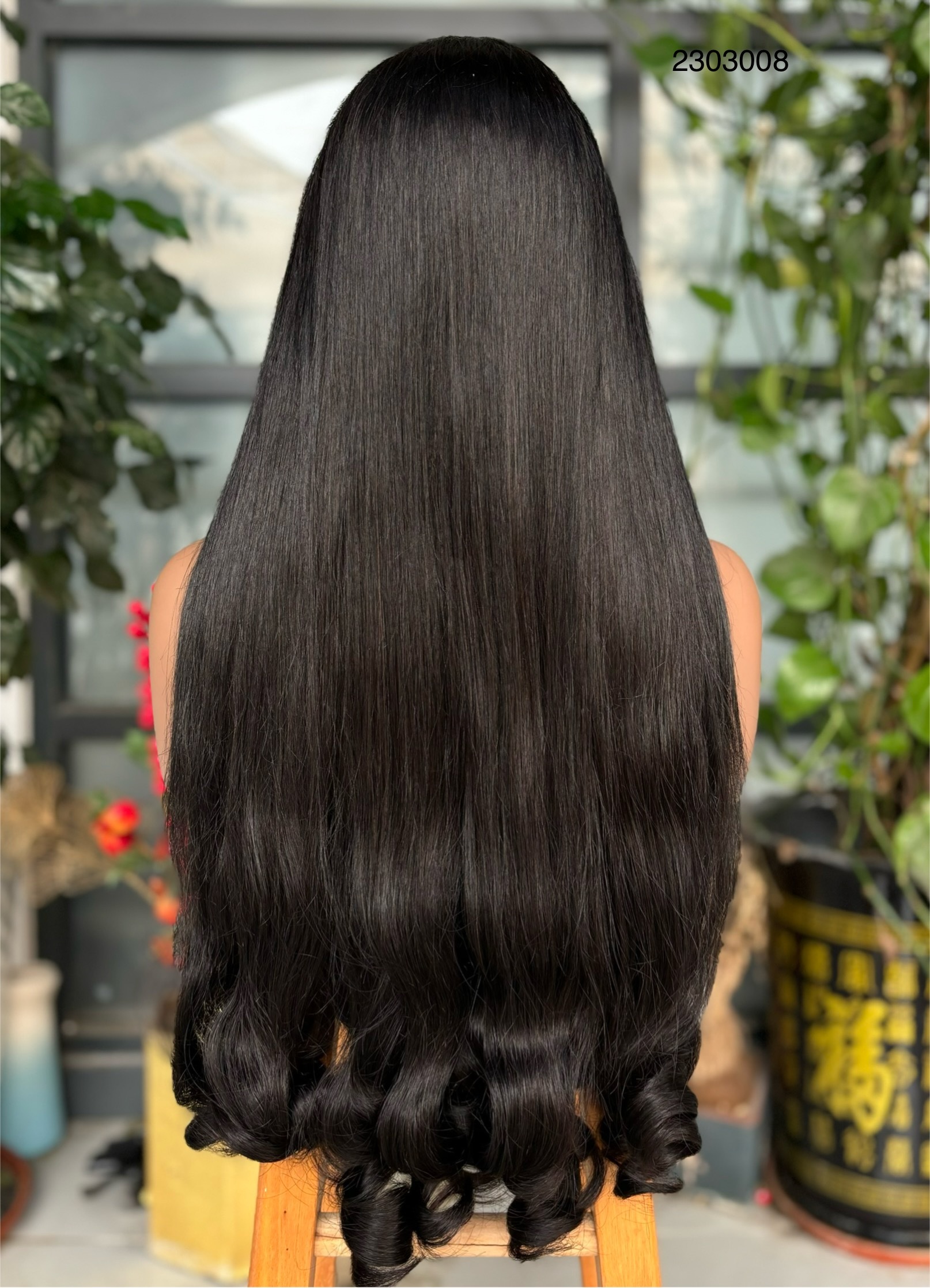 12a Double Pull Wig Elastic Wave 100% Real Person Wig