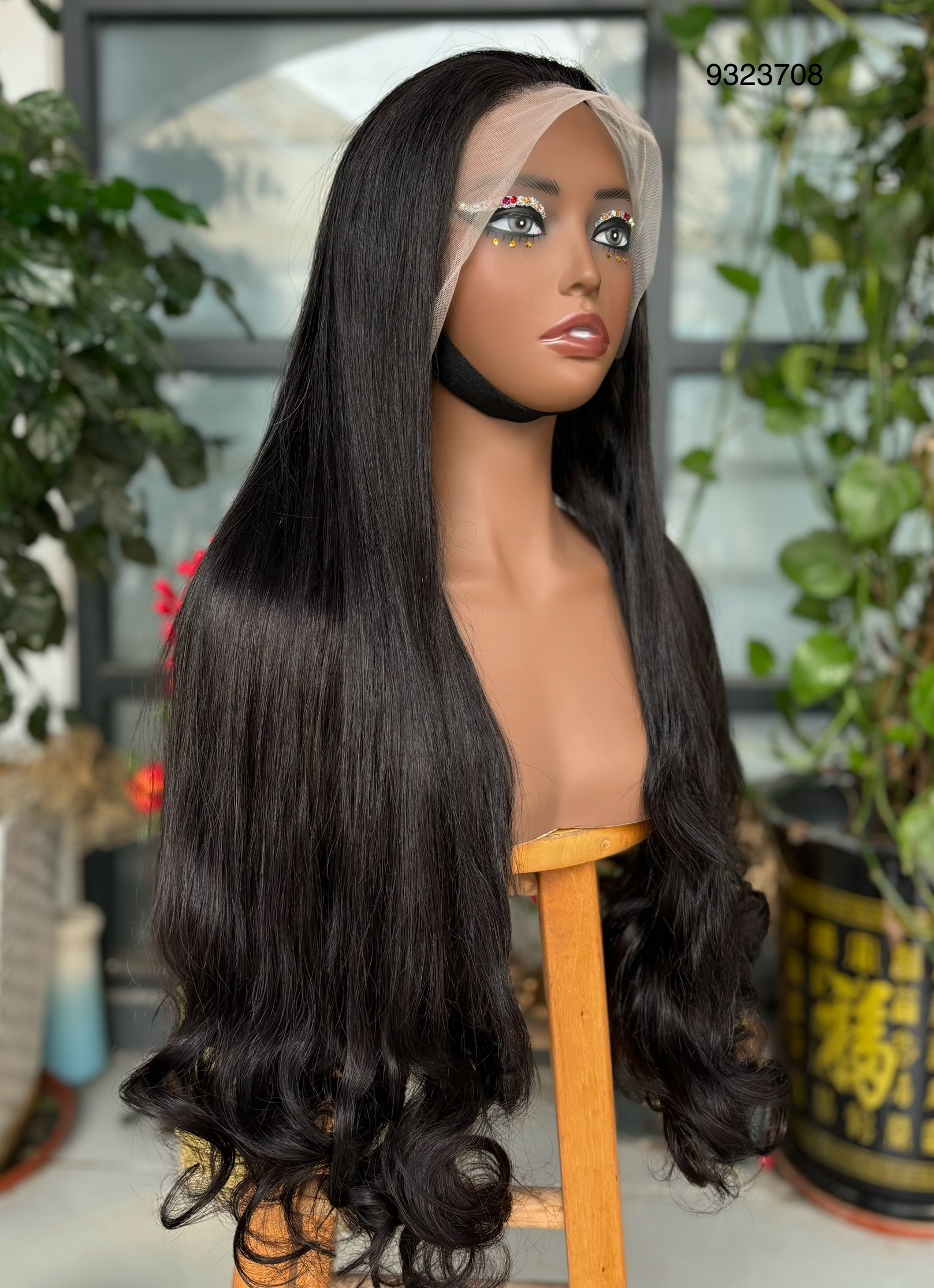 12a Double Pull Wig Elastic Wave 100% Real Person Wig
