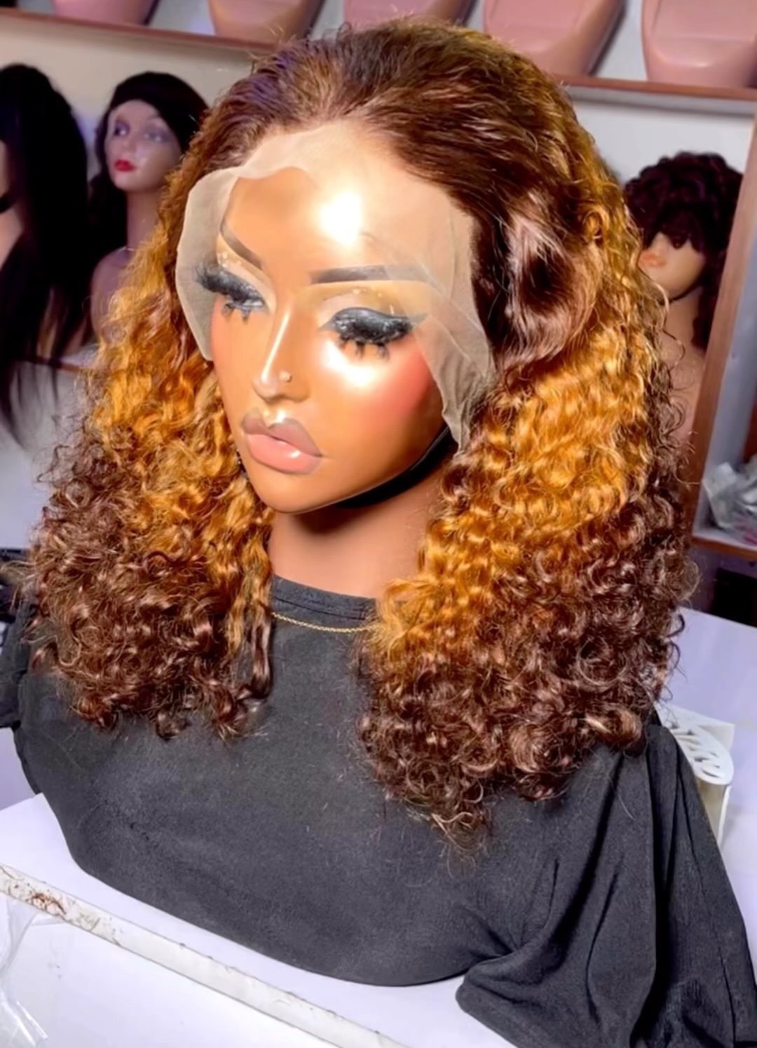 ola hair Human Hair Wig Vendors Machine Make Lace Frontal Wig Water Wave Curly Virgin Brazilian Hair Wigs