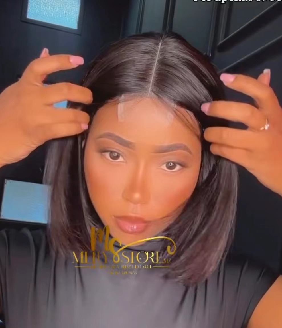 ola hair 2*6 Kim K Closure Double Drawn Short Bob Wigs 100% Human Hair Wigs For Black Woman