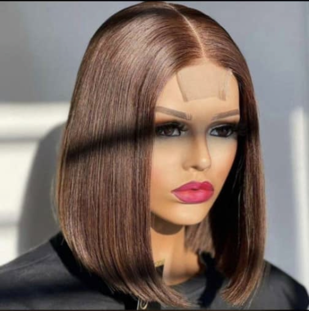 ola hair 2*6 Kim K Closure Double Drawn Short Bob Wigs 100% Human Hair Wigs For Black Woman