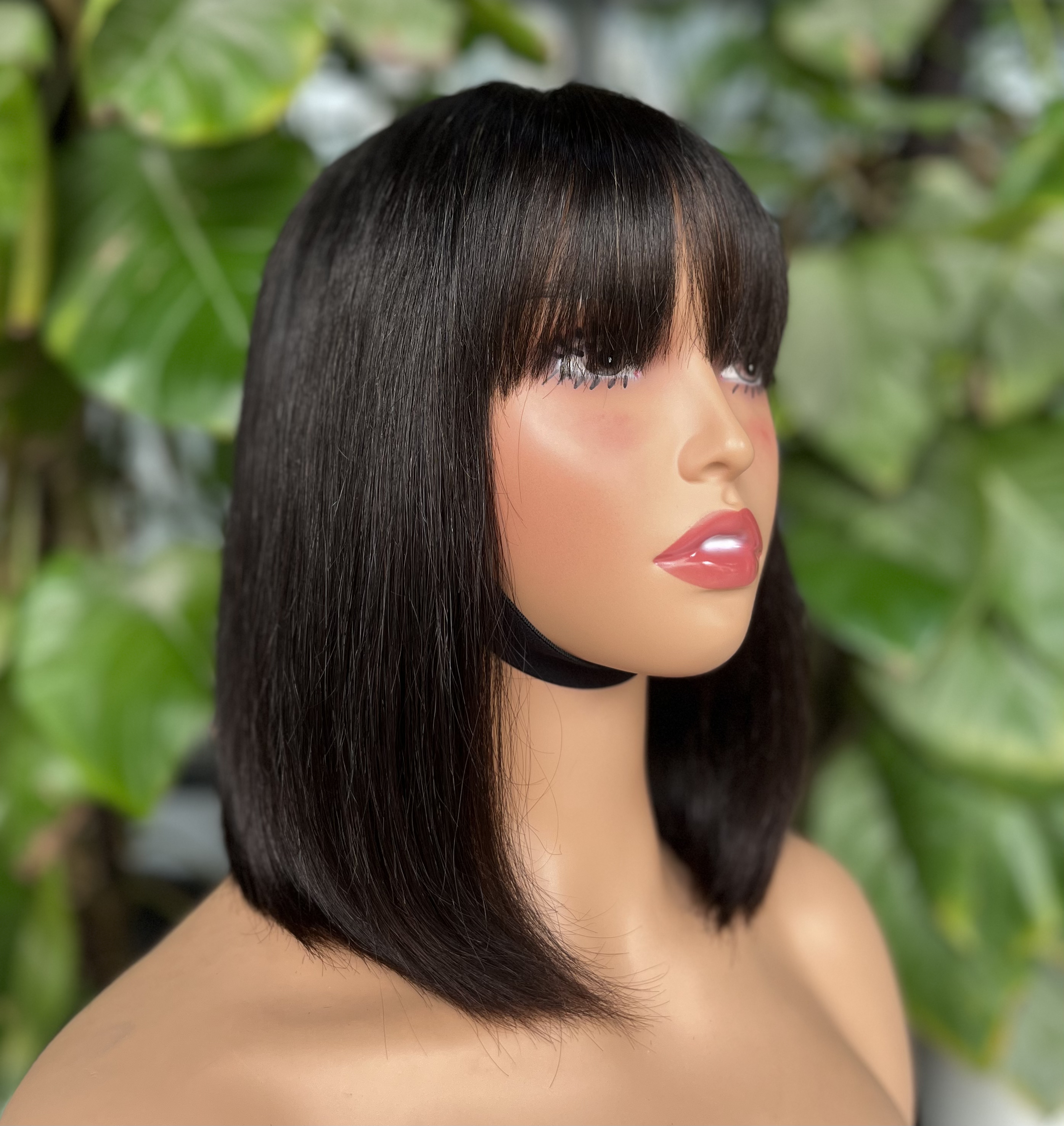 ola hair 2*6 Kim K Closure Double Drawn Short Bob Wigs 100% Human Hair Wigs For Black Woman