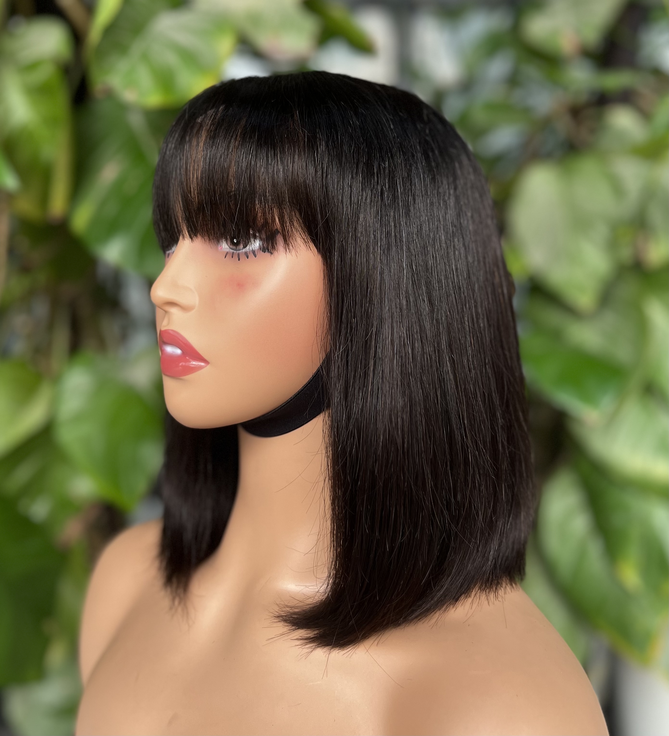 ola hair 2*6 Kim K Closure Double Drawn Short Bob Wigs 100% Human Hair Wigs For Black Woman