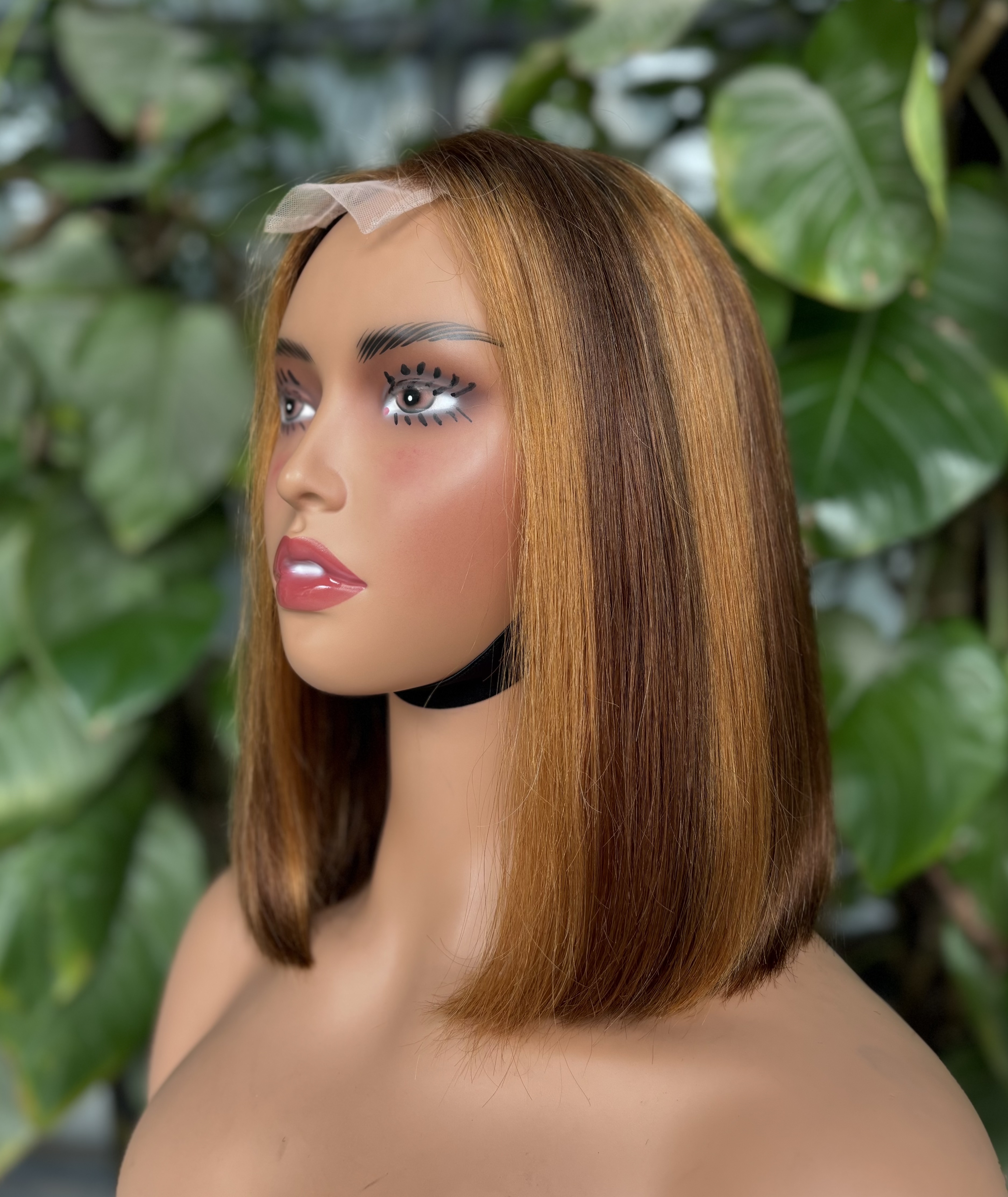 ola hair 2*6 Kim K Closure Double Drawn Short Bob Wigs 100% Human Hair Wigs For Black Woman