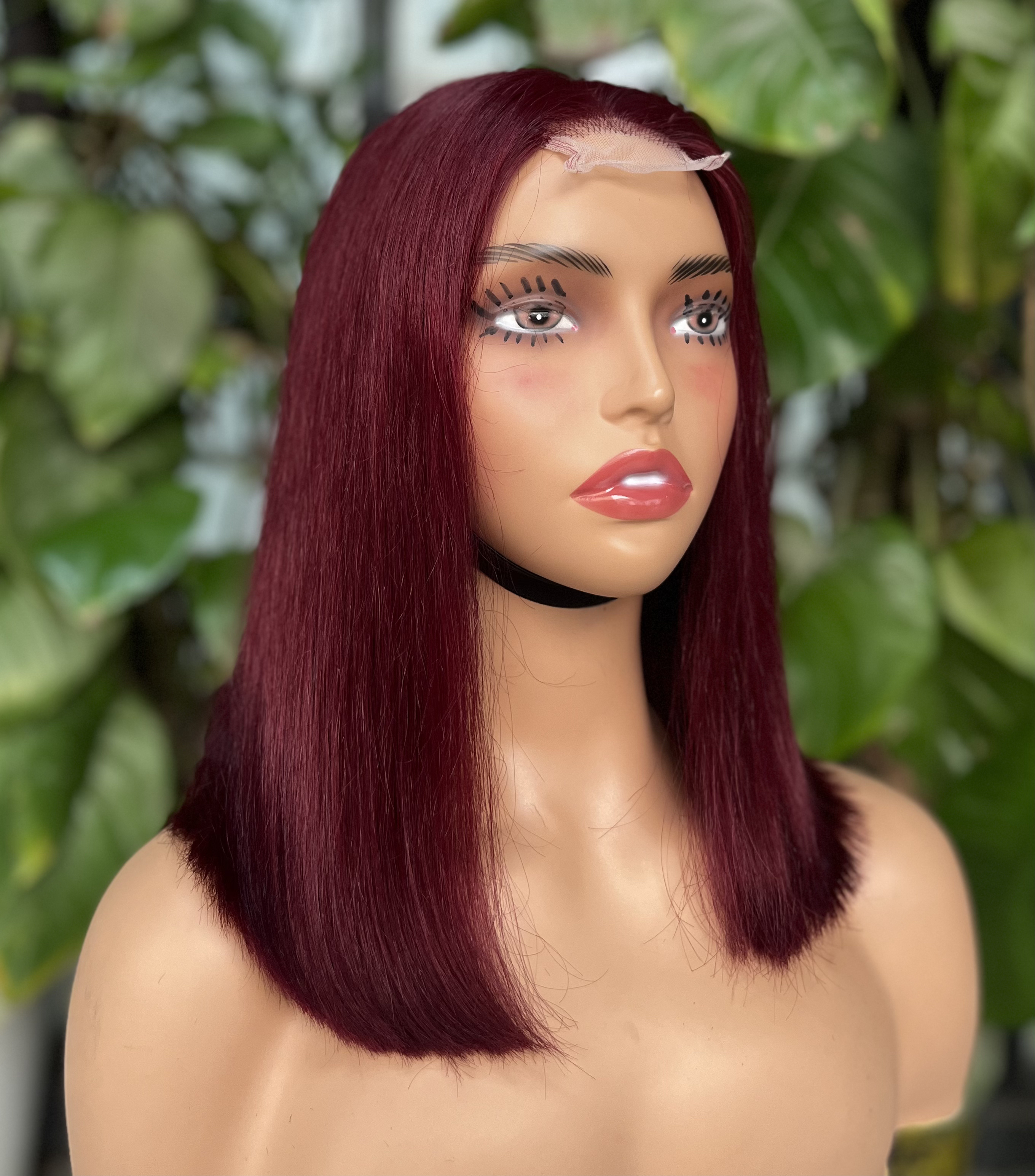 ola hair 2*6 Kim K Closure Double Drawn Short Bob Wigs 100% Human Hair Wigs For Black Woman