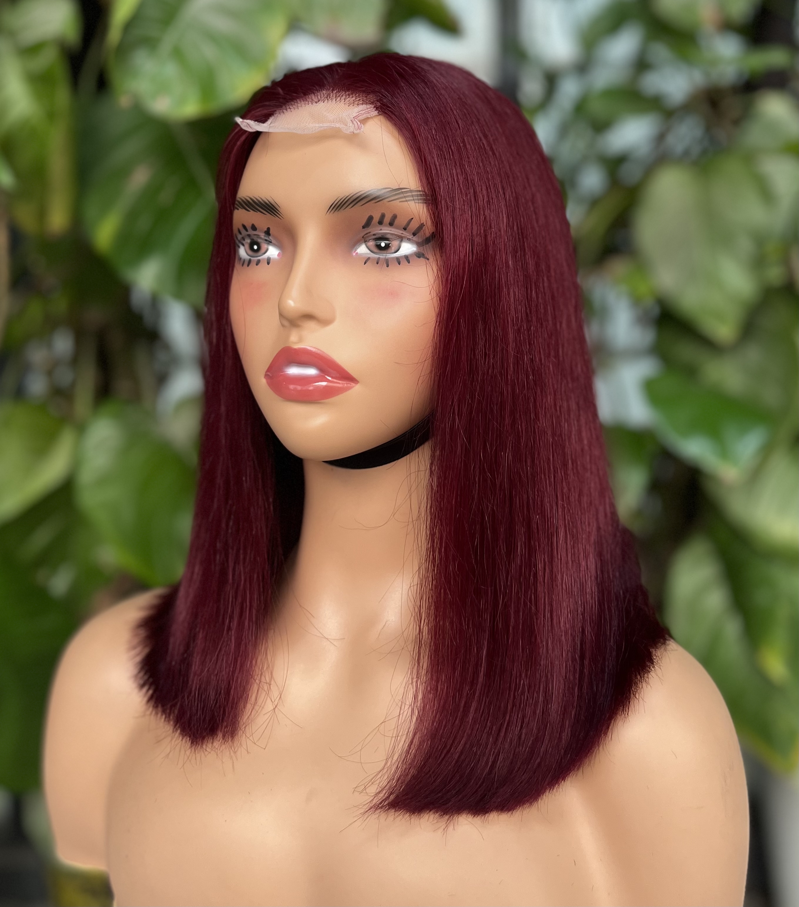 ola hair 2*6 Kim K Closure Double Drawn Short Bob Wigs 100% Human Hair Wigs For Black Woman