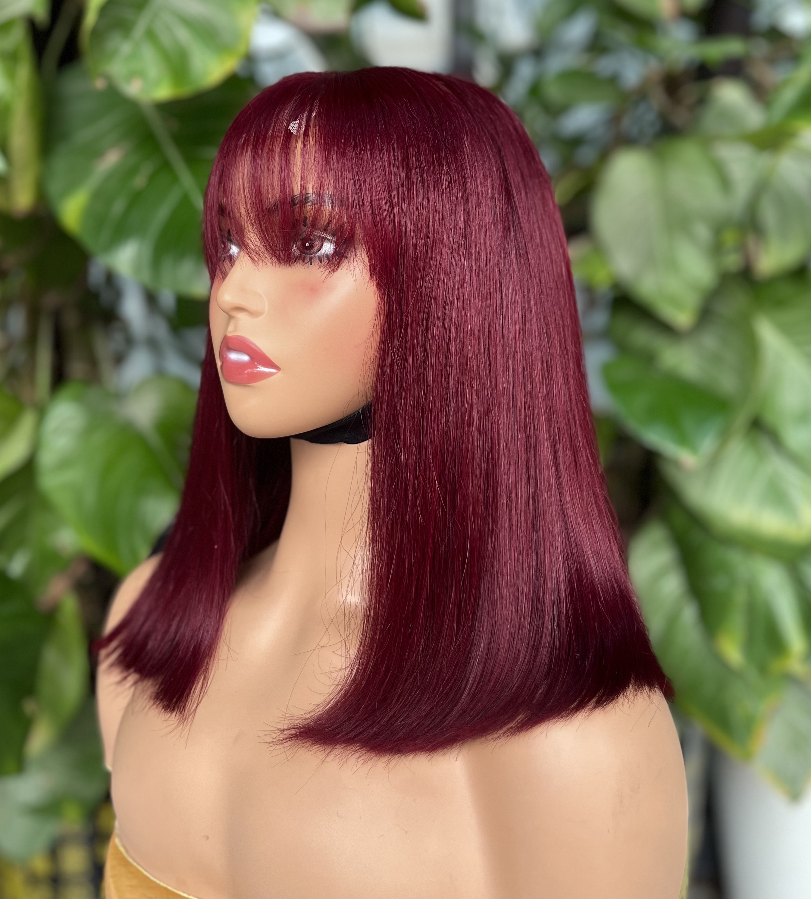 ola hair 2*6 Kim K Closure Double Drawn Short Bob Wigs 100% Human Hair Wigs For Black Woman