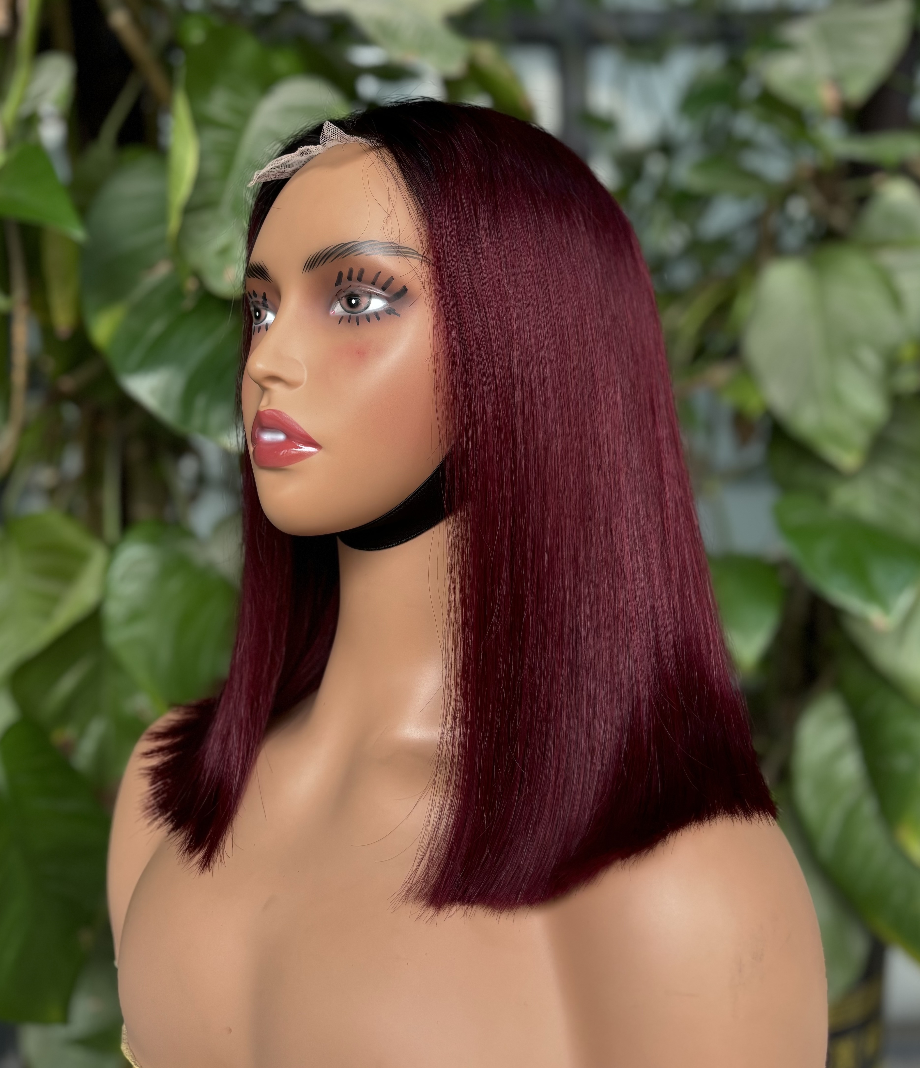 ola hair 2*6 Kim K Closure Double Drawn Short Bob Wigs 100% Human Hair Wigs For Black Woman