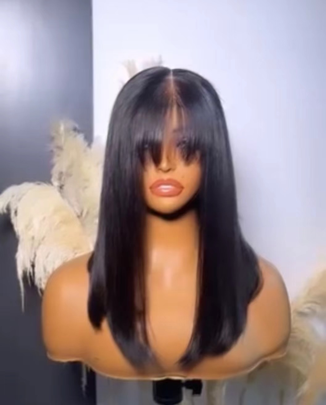 ola hair  2*6 Kim K Closure Double Drawn Short Bob Wigs 100% Human Hair Wigs For Black Woman