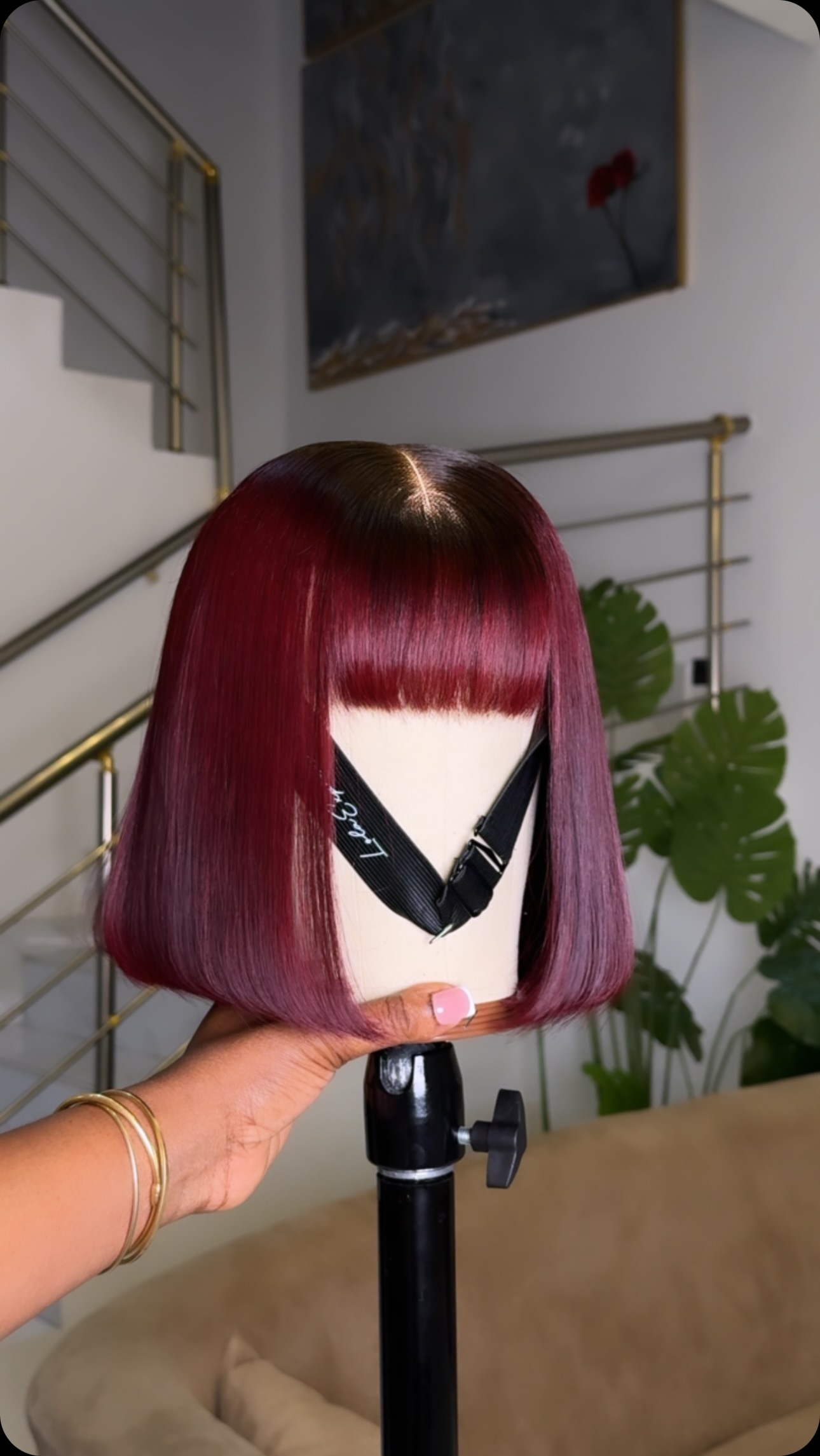 ola hair 2*6 Kim K Closure Double Drawn Short Bob Wigs 100% Human Hair Wigs For Black Woman