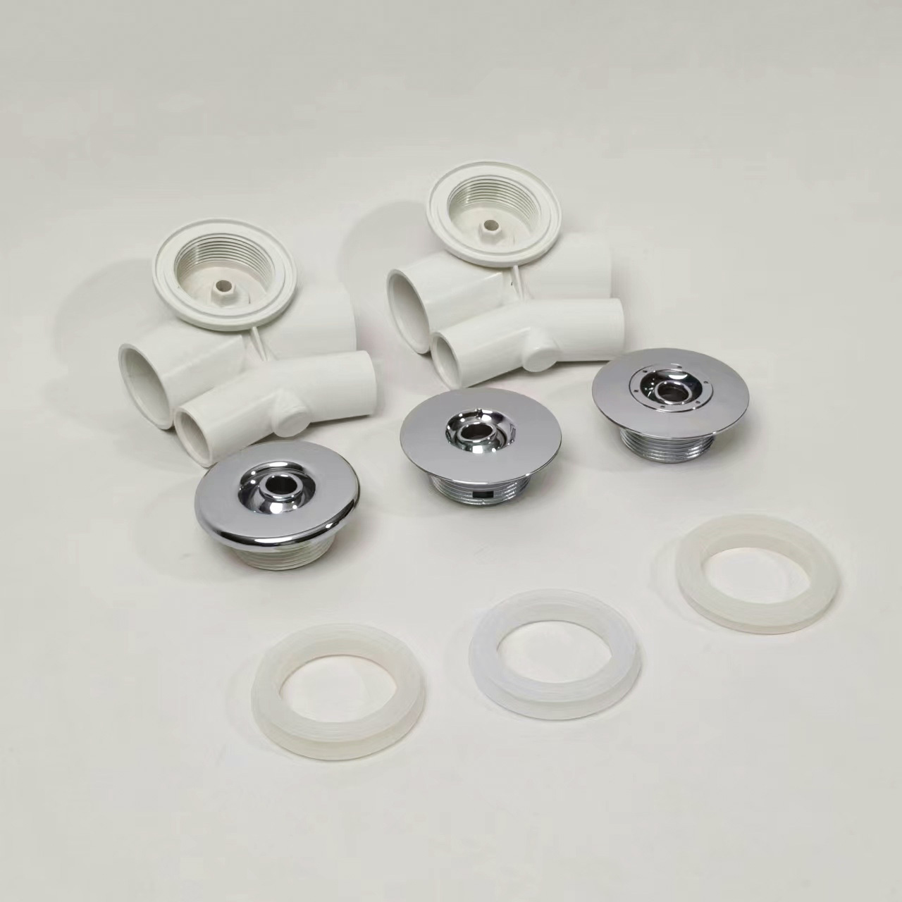 hottub jet flat 65mm ABS Chromed Cover PVC Body free-standing jet