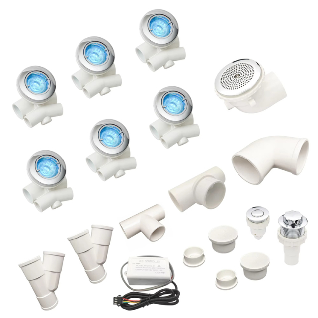 Whirlpool Bathtub Parts Bathtub Jet Kit with LED Light