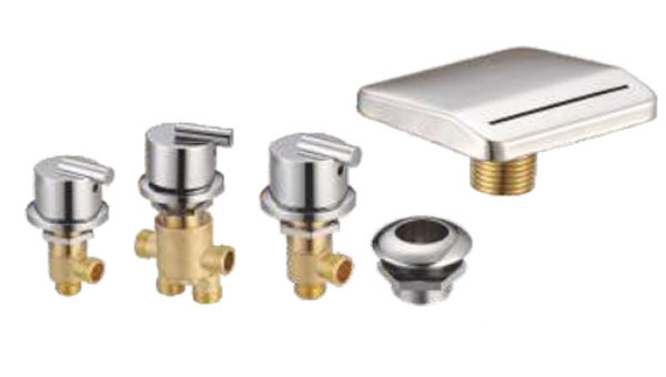 Luxury bathtub faucet hot cold thermostatic gold universal bathtub faucet