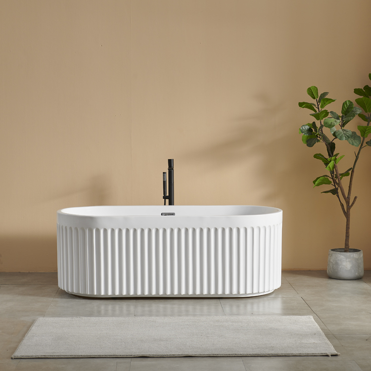 Factory Wholesale Bathroom 1.7M Freestanding Acrylic Bathtubs