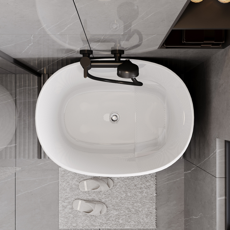 High Quality Small Oval Shape 1.2m Best Freestanding Acrylic Bathtub