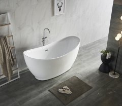 Hotel Project Popular Modern 59 Inch Soaking Oval Acrylic Bathtub