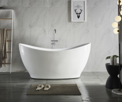 Hotel Project Popular Modern 59 Inch Soaking Oval Acrylic Bathtub