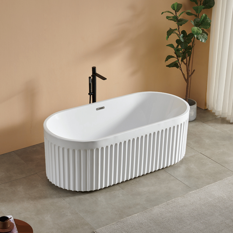 Factory Wholesale Bathroom 1.7M Freestanding Acrylic Bathtubs