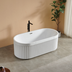 Factory Wholesale Bathroom 1.7M Freestanding Acrylic Bathtubs