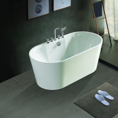 Customize Size Free Standing Acrylic Deep Soaking Bathtub For Adults