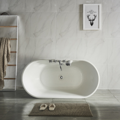 Customize Size Free Standing Acrylic Deep Soaking Bathtub For Adults