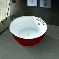 Direct Factory Hotel Apartment Cheap Classic Round Shaped Freestanding Bathtub with shower