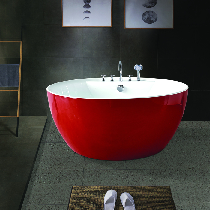 Direct Factory Hotel Apartment Cheap Classic Round Shaped Freestanding Bathtub with shower