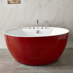 Direct Factory Hotel Apartment Cheap Classic Round Shaped Freestanding Bathtub with shower