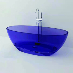 1500mm Translucent Tub Transparent Artificail Stone Material Bathtub Transparent Bath Tub