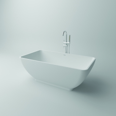 Modern Design Artificial Stone Bathtub Free Standing Rectangular Shape Morden Style Stand Alone Artificial Stone Tubs