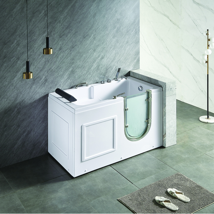 Modern  Bathroom Acrylic Freestanding Step-in Bathtub Wholesale Walk in Tub for Disabled