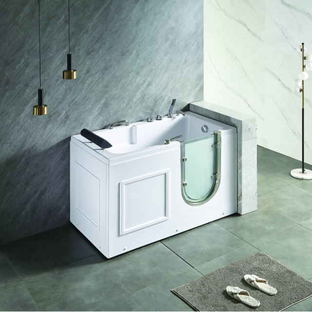 Modern  Bathroom Acrylic Freestanding Step-in Bathtub Wholesale Walk in Tub for Disabled