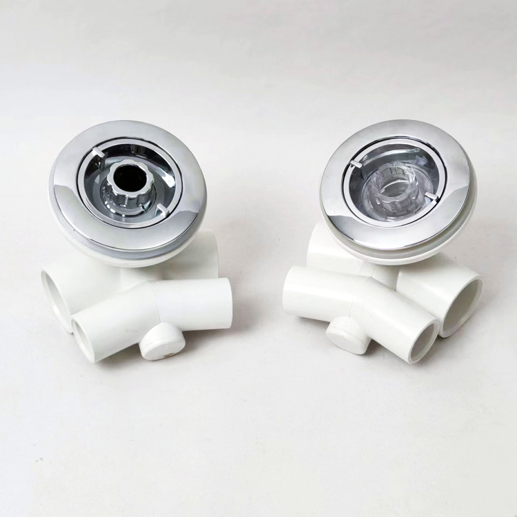 Whirlpool tub parts jacuzzi bathtub spare parts whirlpool flat Spa jet nozzle massage bathtub nozzle with LED light