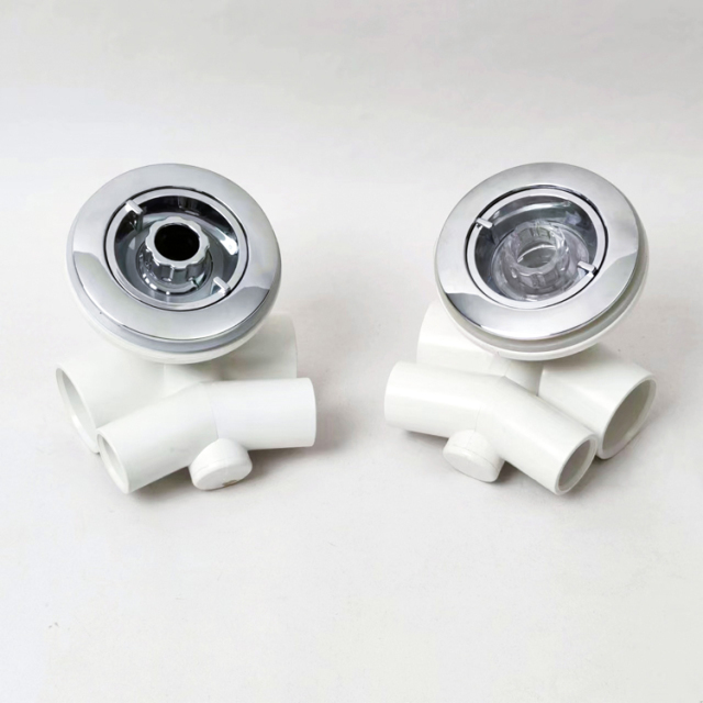 Whirlpool tub parts jacuzzi bathtub spare parts whirlpool flat Spa jet nozzle massage bathtub nozzle with LED light