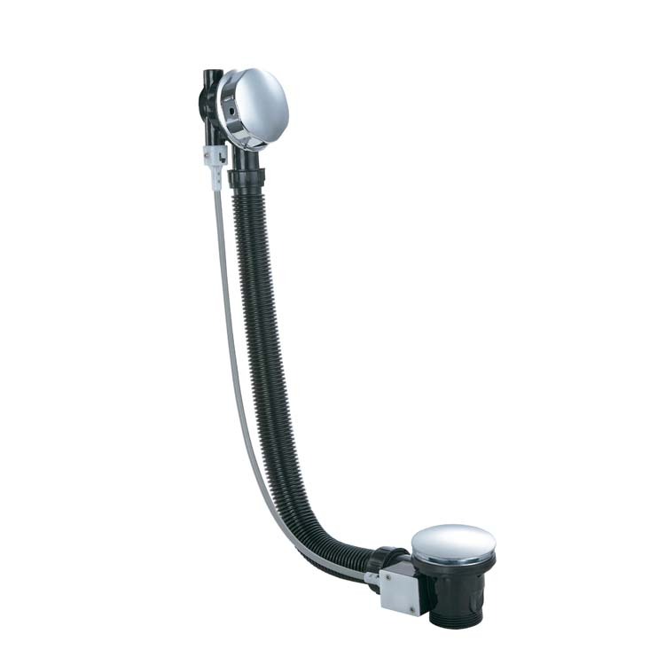 Flexible Plastic Bathtub Drain Pipe with Pop-Up Stopper for Spa Tubs