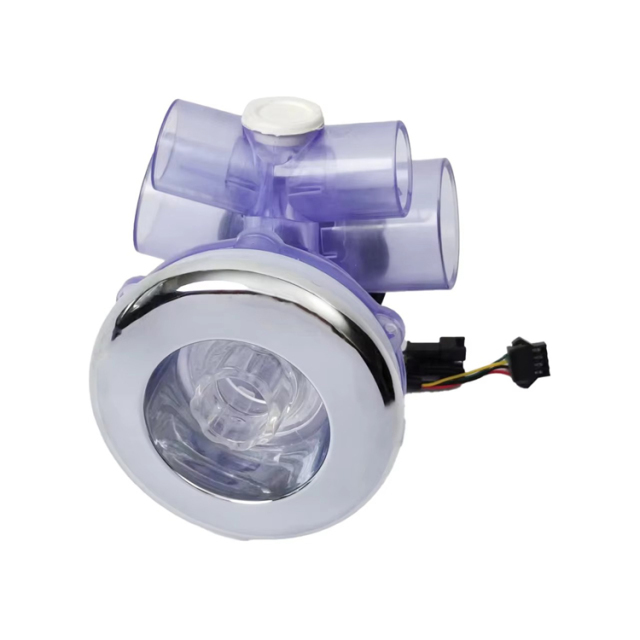 RGB LED Spa Jet Nozzle with Chromotherapy Lights - Whirlpool Tub Parts