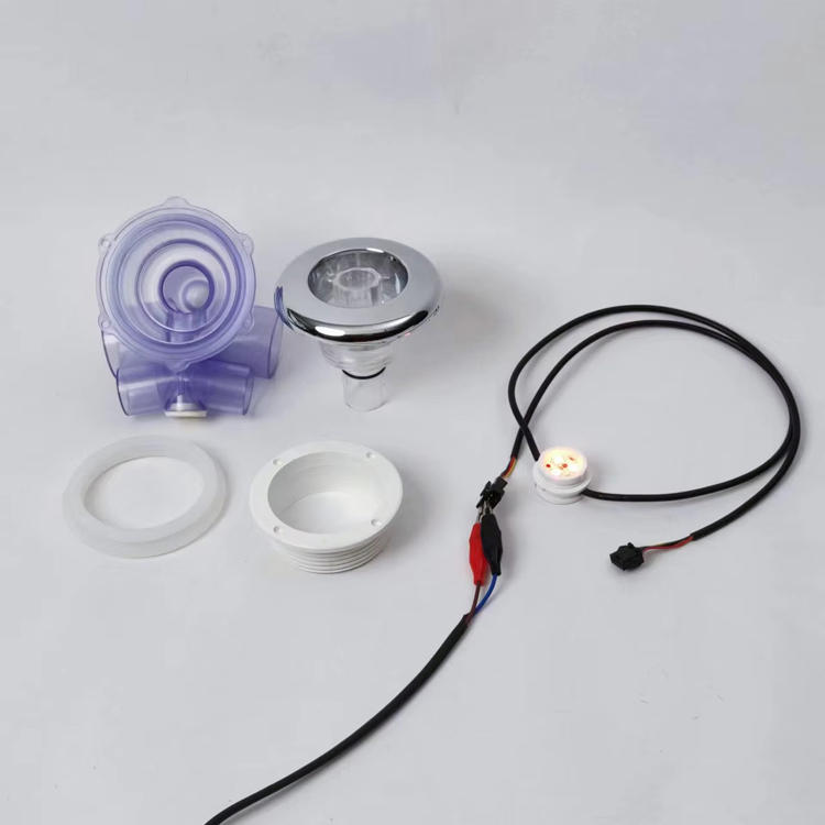 Whirlpool LED Light Jet Nozzle - Waterproof Spa Bathtub Air Massage System