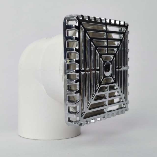 ABS Chrome-Plated Backwater Suction Assembly | 1.5 Inches for Whirlpool Bathtub & Spa Systems