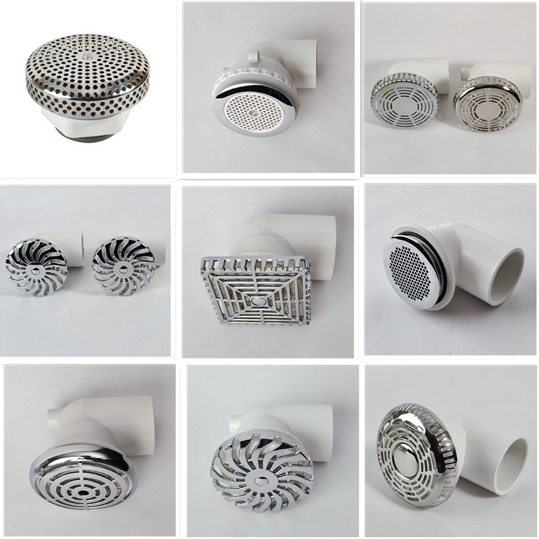Chrome-Plated Plastic Spa Suction Cover | 1.5'' Water Return Fittings for Hottub & Whirlpool Bath