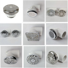 Chrome-Plated Plastic Spa Suction Cover | 1.5'' Water Return Fittings for Hottub & Whirlpool Bath