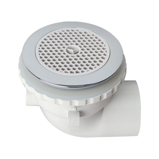 Universal Bathtub Suction Fittings | Plastic Chromed 1.5 Inches for Backwater & Massage