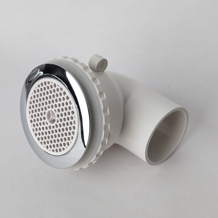 Universal Bathtub Suction Fittings | Plastic Chromed 1.5 Inches for Backwater & Massage